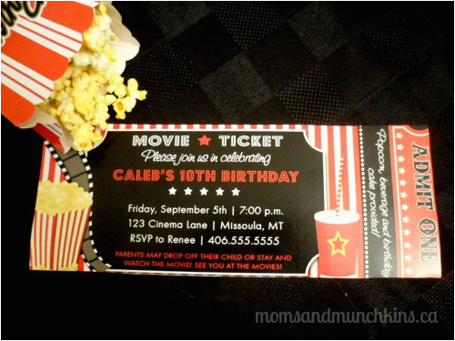 Drive In Movie Birthday Party Invitations Drive In Movie Birthday Party Moms Munchkins