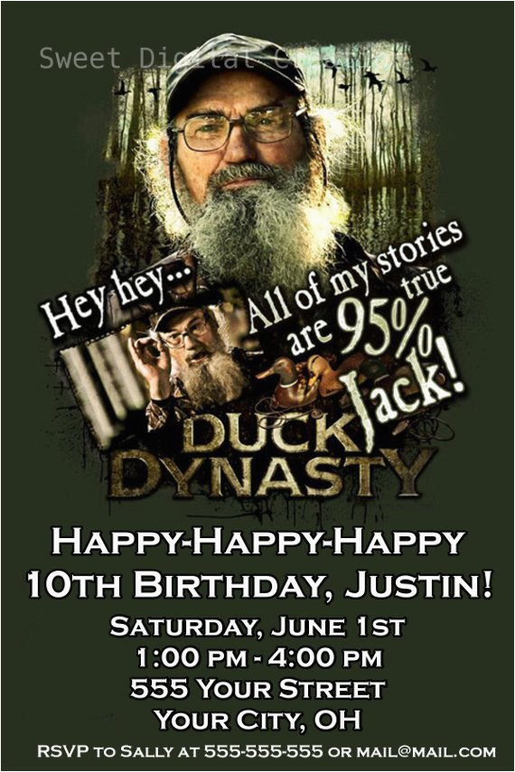 Duck Dynasty Birthday Invitations Duck Dynasty Invitation Party Invitations Ideas