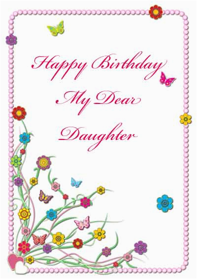 E Birthday Cards for Daughter 7 Best Images Of Printable Birthday Cards Daughter Free