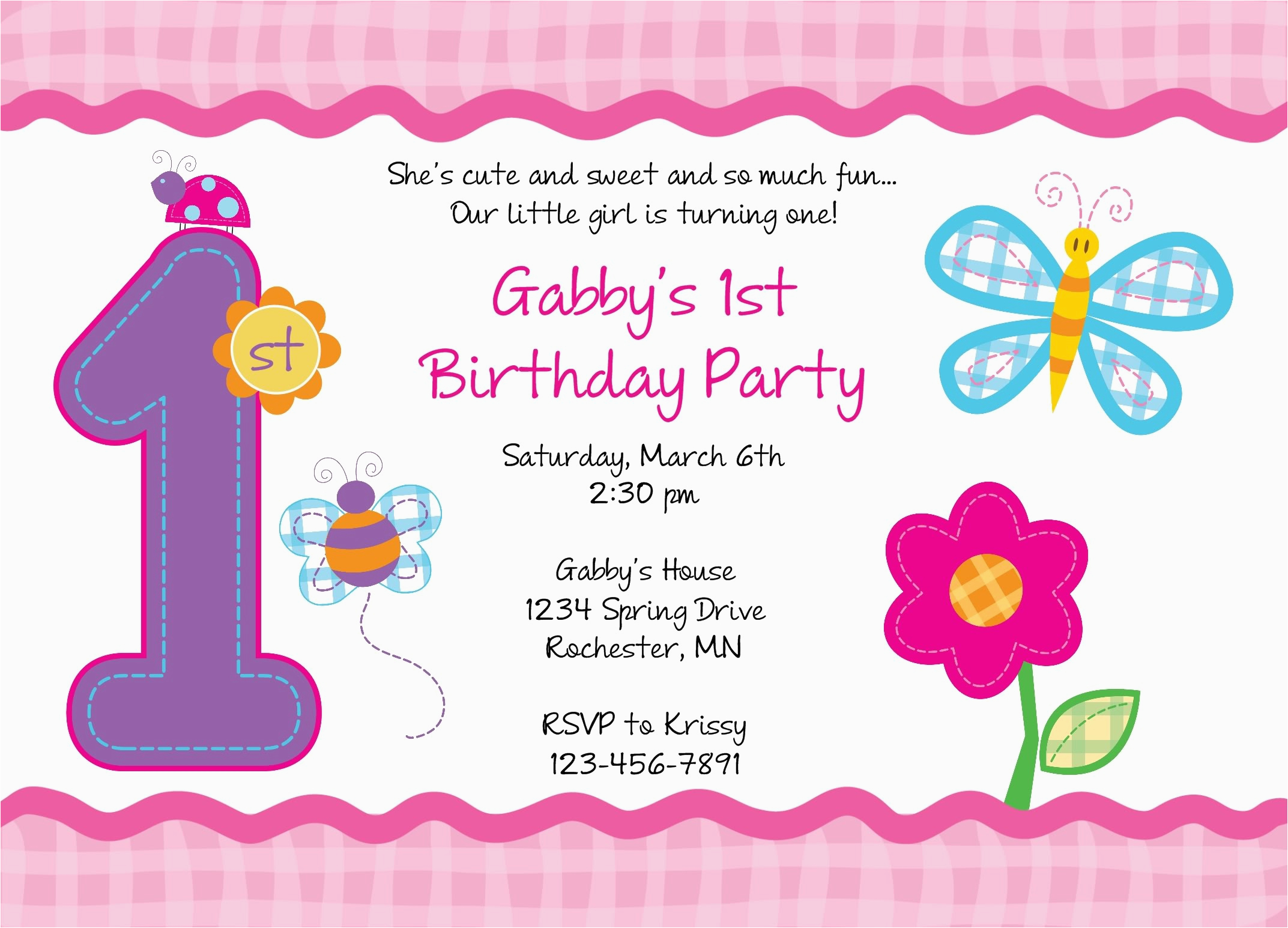 E Invites For Birthday Party First Birthday Party Invitations Templates 