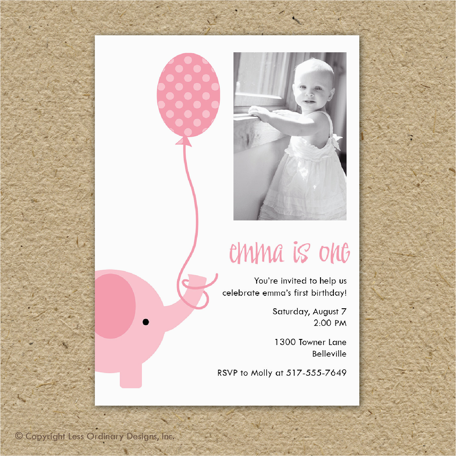 Elephant Birthday Invitation Template Birthday Invitation Templates Elephant Birthday