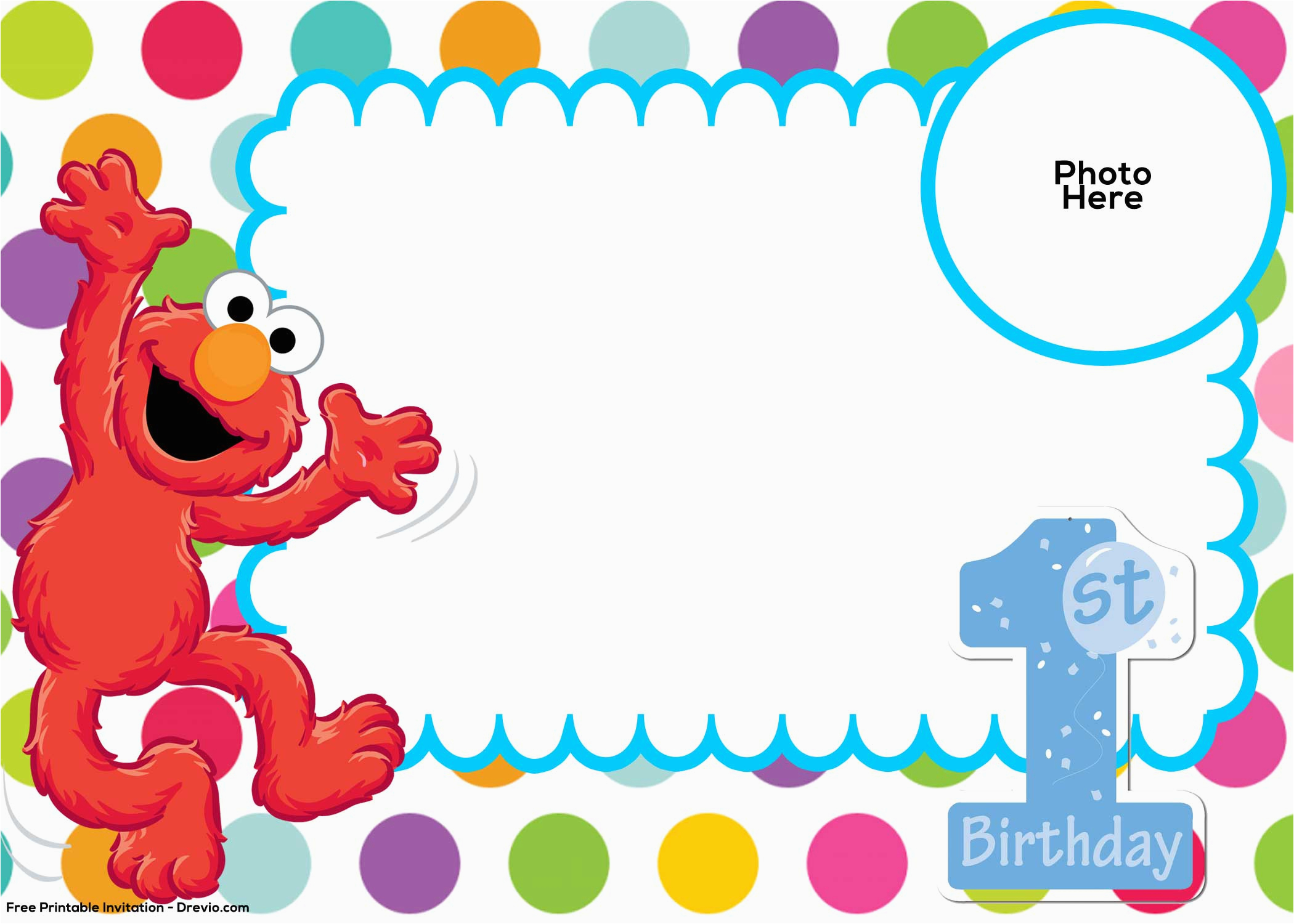 Elmo First Birthday Party Invitations Free Sesame Street 1st Birthday Invitation Template Free