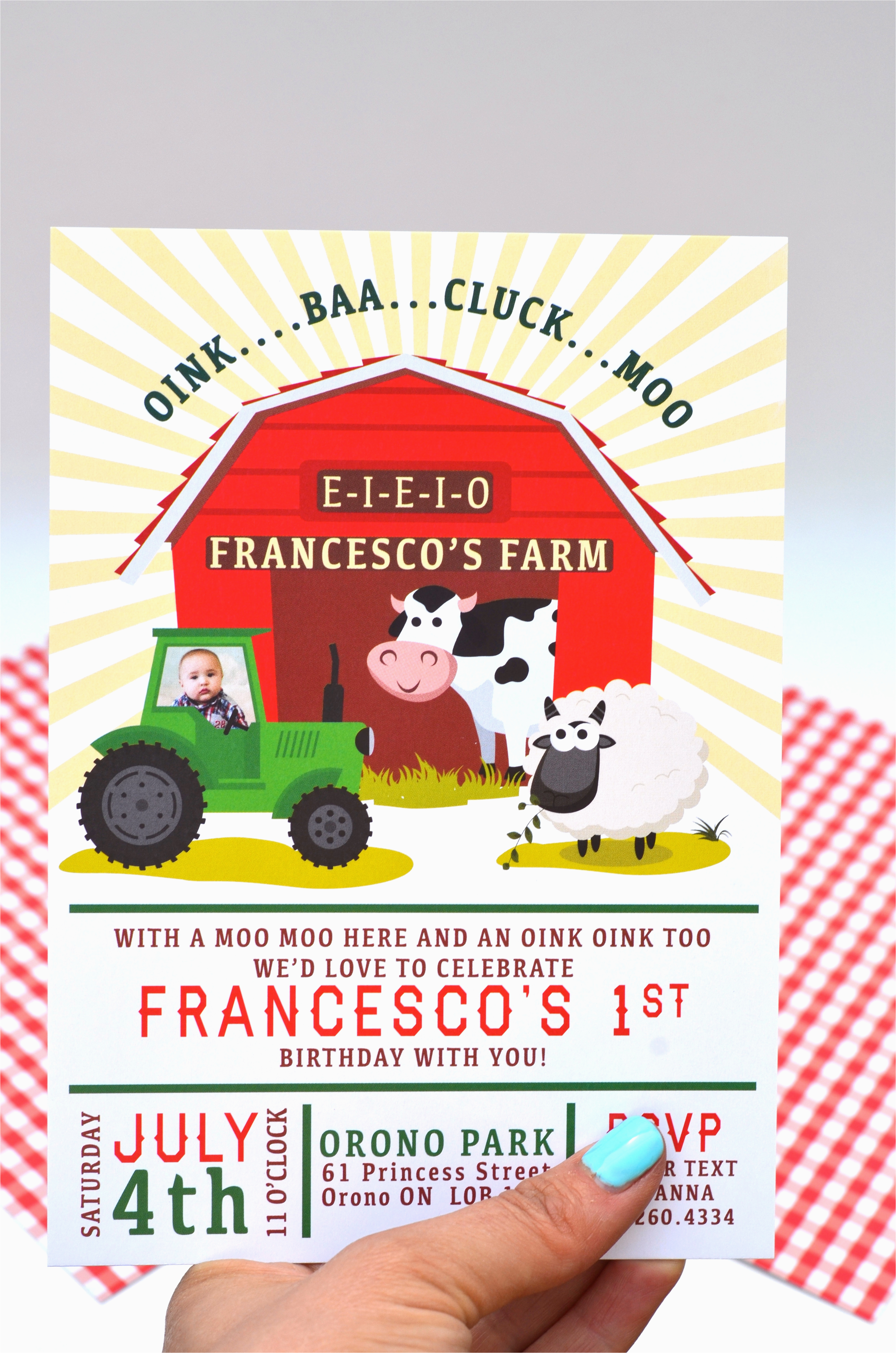 Farm First Birthday Invitations Birthday Invite Barnyard Bash Birthday Invitation