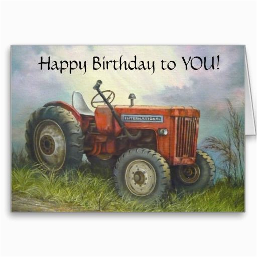 Farming Birthday Cards Birthday Old International Farm Tractor Card Tractor