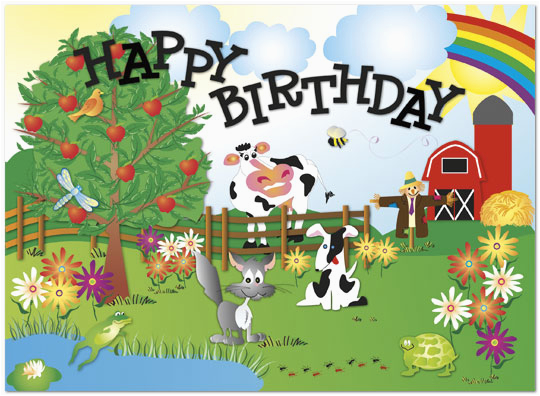 Farming Birthday Cards Children 39 S Birthday Cards Hidden Picture Farm 923u Y