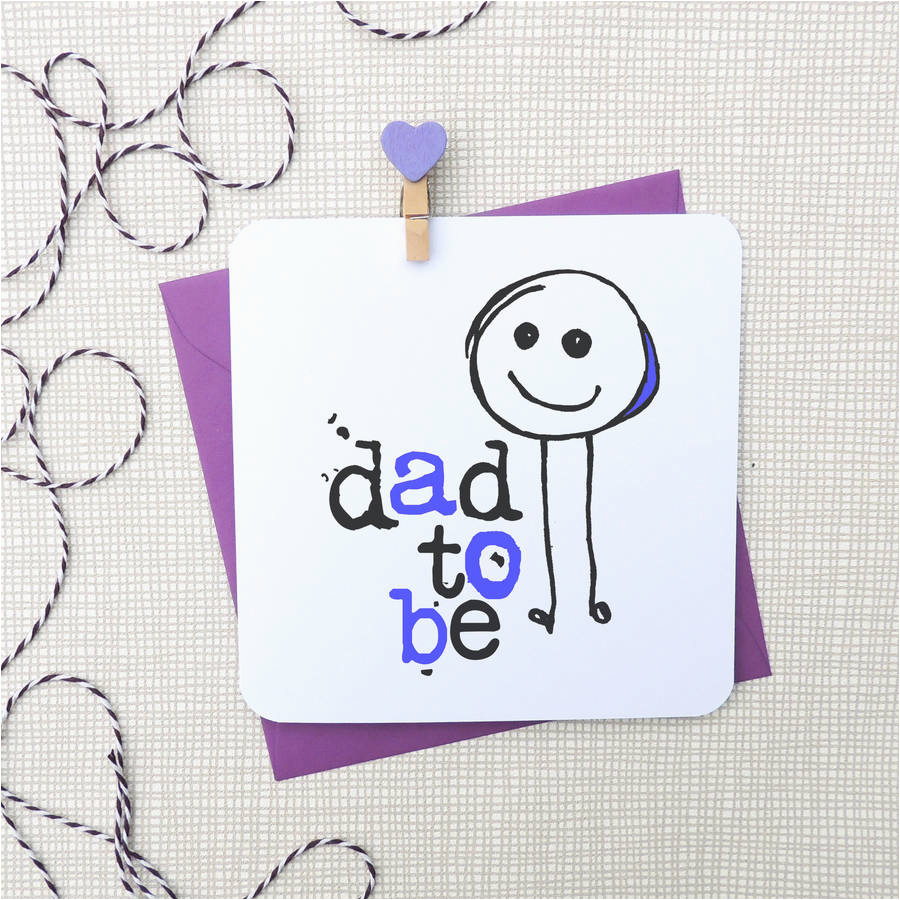 Father to Be Birthday Card 39 Dad to Be 39 New Baby Greeting Card by Parsy Card Co