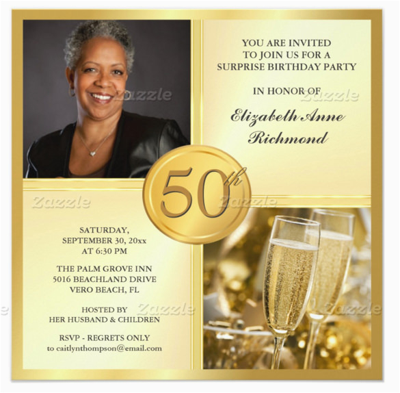 Female 50th Birthday Invitations 45 50th Birthday Invitation Templates Free Sample