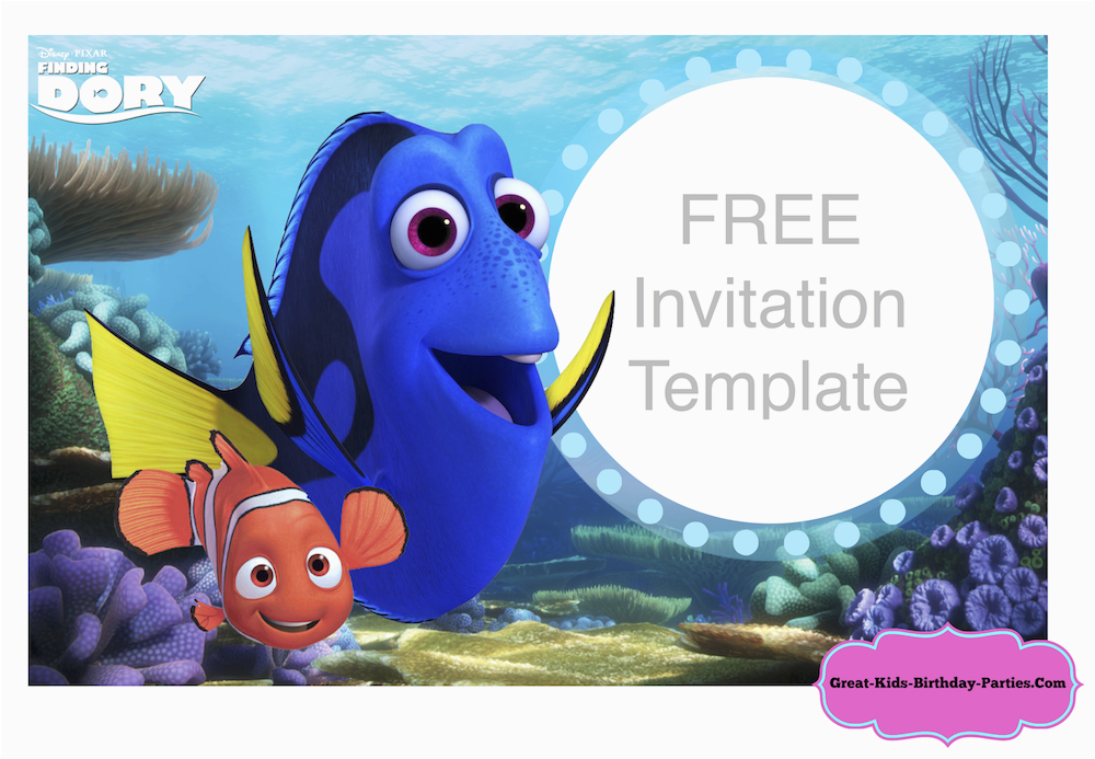 Finding Nemo Birthday Invitation Template Finding Dory Invitations Ideas Drevio Invitations Design