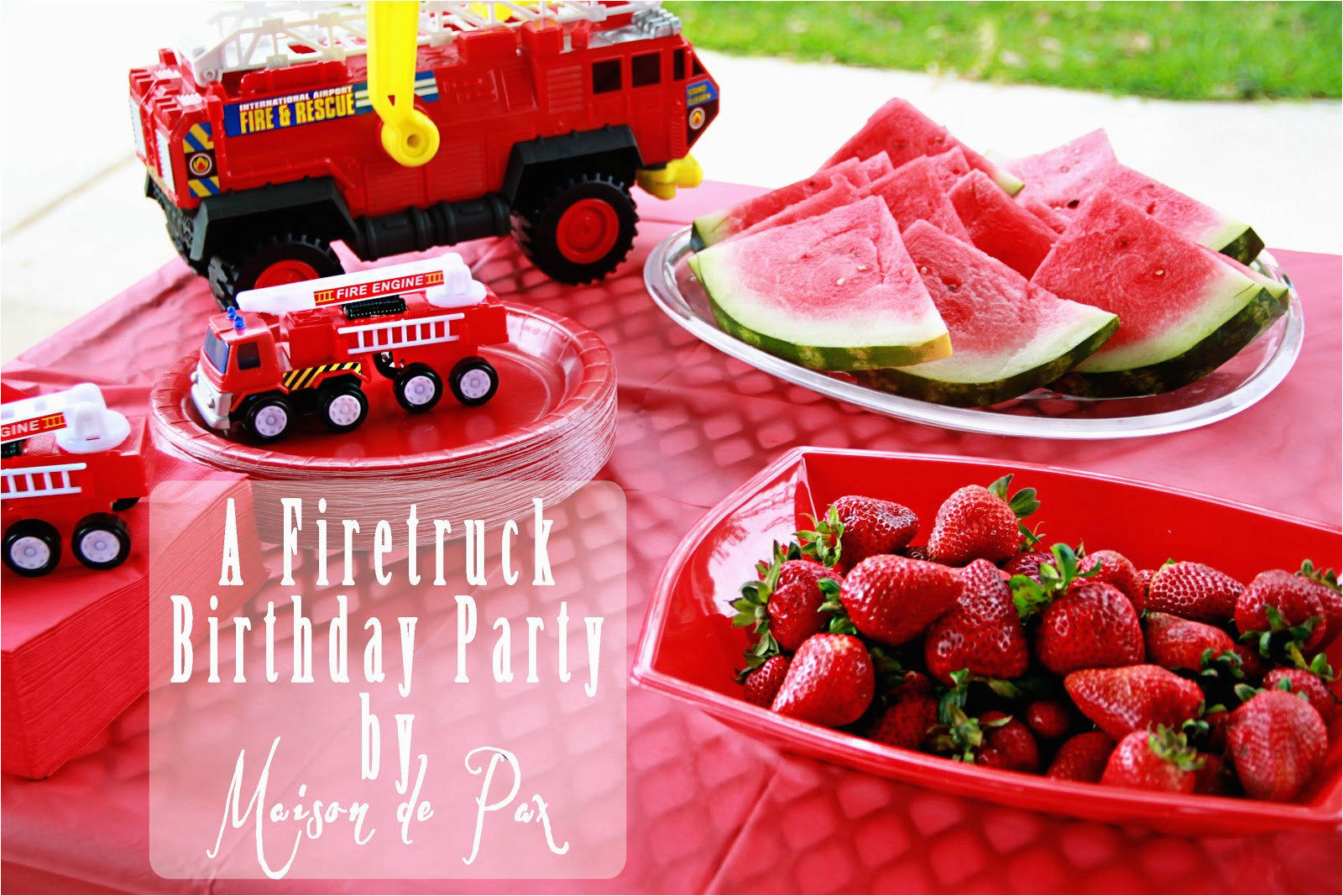 Fire Truck Birthday Decorations A Smokin 39 Hot Fire Truck Birthday Party Maison De Pax