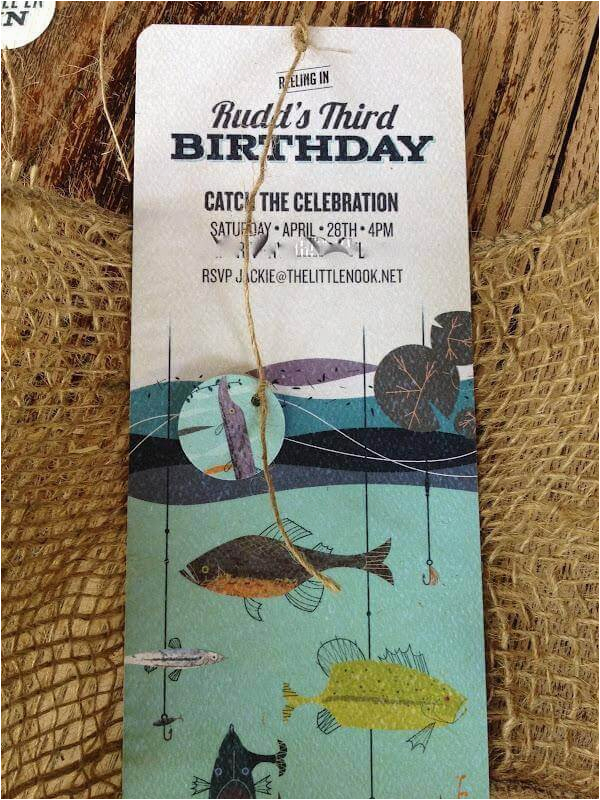 Fish themed Birthday Party Invitations A Boy S Vintage Fishing themed Birthday Party Spaceships