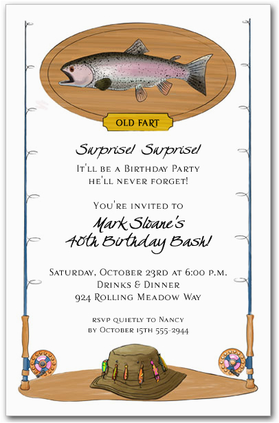 Fishing Birthday Invitations Free Fisherman Invitation Retirement Party Birthday Party
