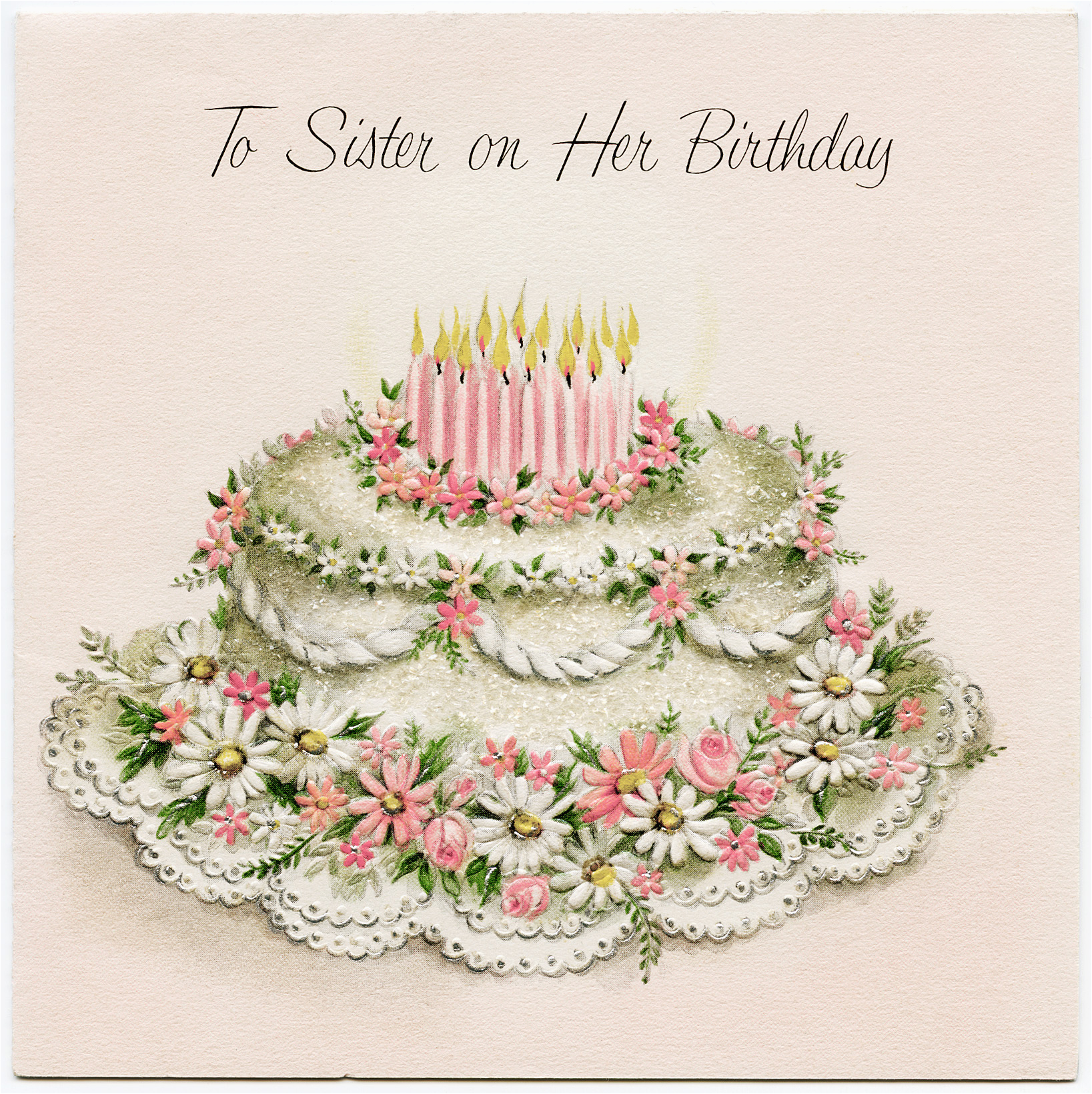 Free Birthday Cards for Sisters Vintage Sister Birthday Greeting Card Old Design Shop Blog