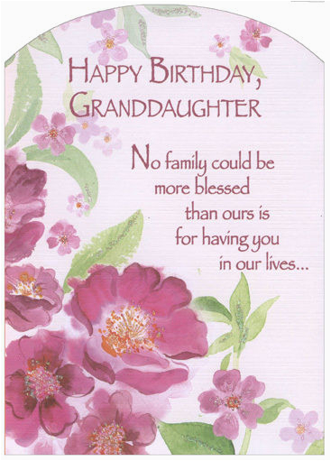 Free Birthday Greeting Cards for Granddaughter Pink Flowers with Glitter Z Fold Granddaughter Birthday