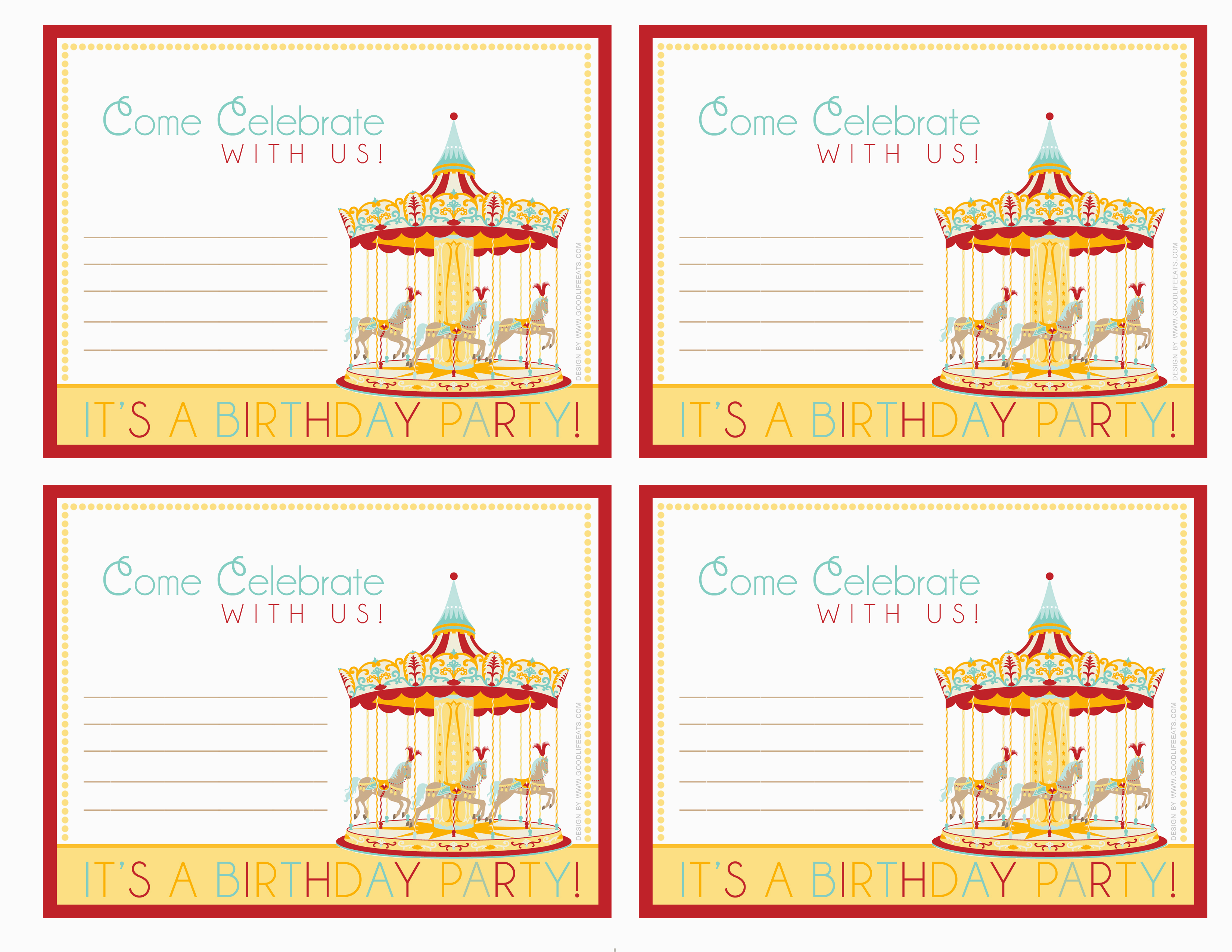 Free Circus Birthday Invitations Printables 6 Best Images Of Free Printable Carnival Birthday