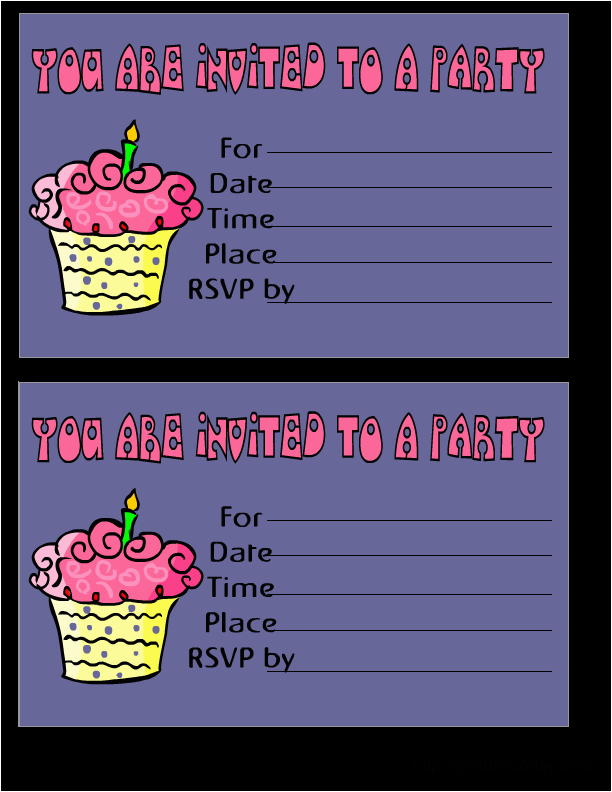 Free Print Birthday Invitations Free Printable Birthday Invitation
