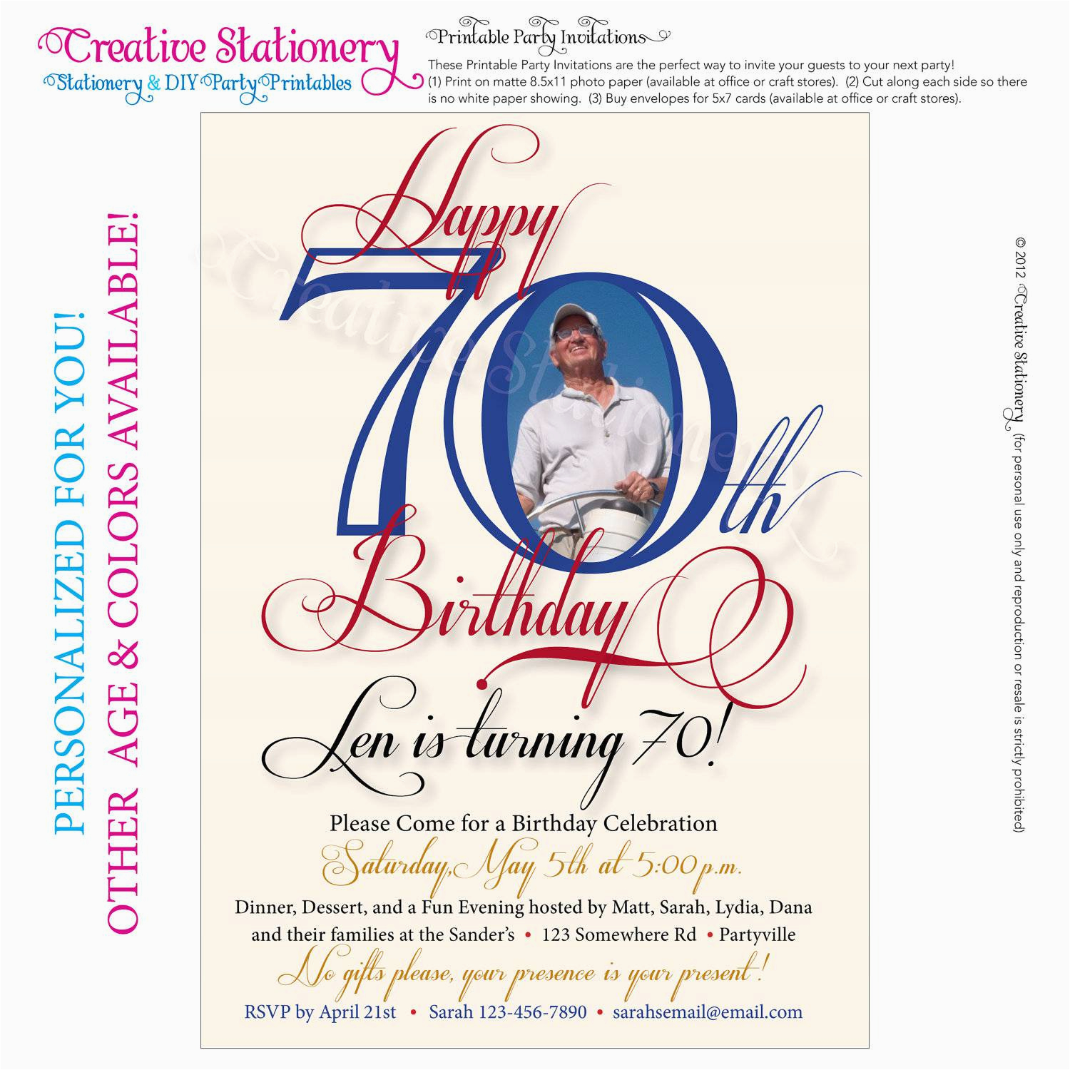 Free Printable 70th Birthday Cards | BirthdayBuzz