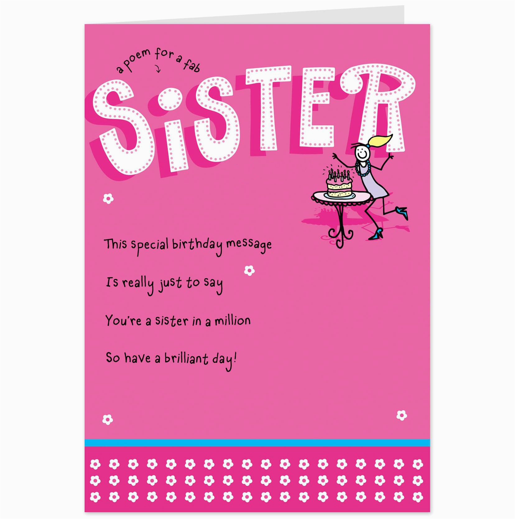 Free Printable Birthday Cards Sister BirthdayBuzz