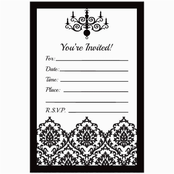 Free Printable Black and White Birthday Invitations Black and White Birthday Invitation Template Free