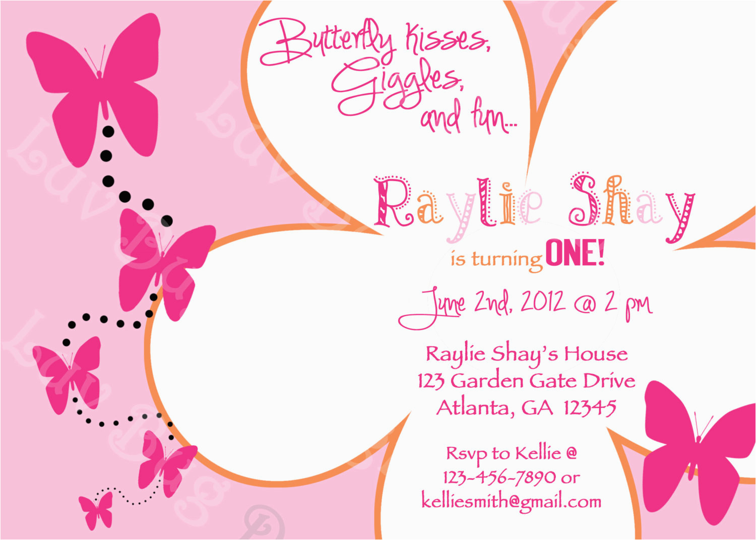 Free Printable butterfly Birthday Invitations 5 Best Images Of Free Printable butterfly Birthday