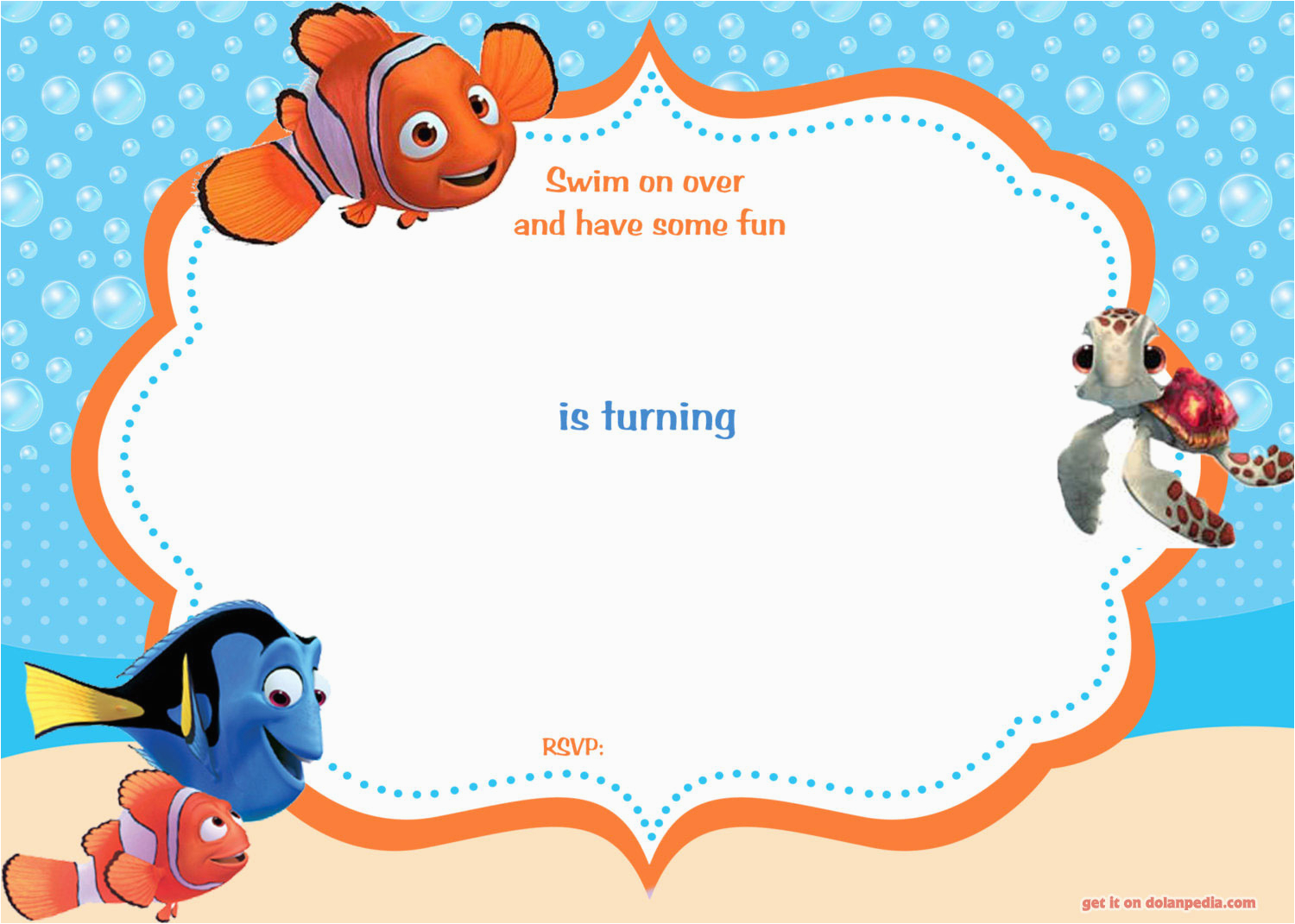 Free Printable Finding Nemo Birthday Invitations Free Printable Finding Nemo Birthday Invitation