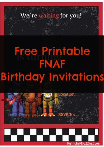 Free Printable Five Nights at Freddy S Birthday Invitations Free Printable Five Nights at Freddy S Birthday