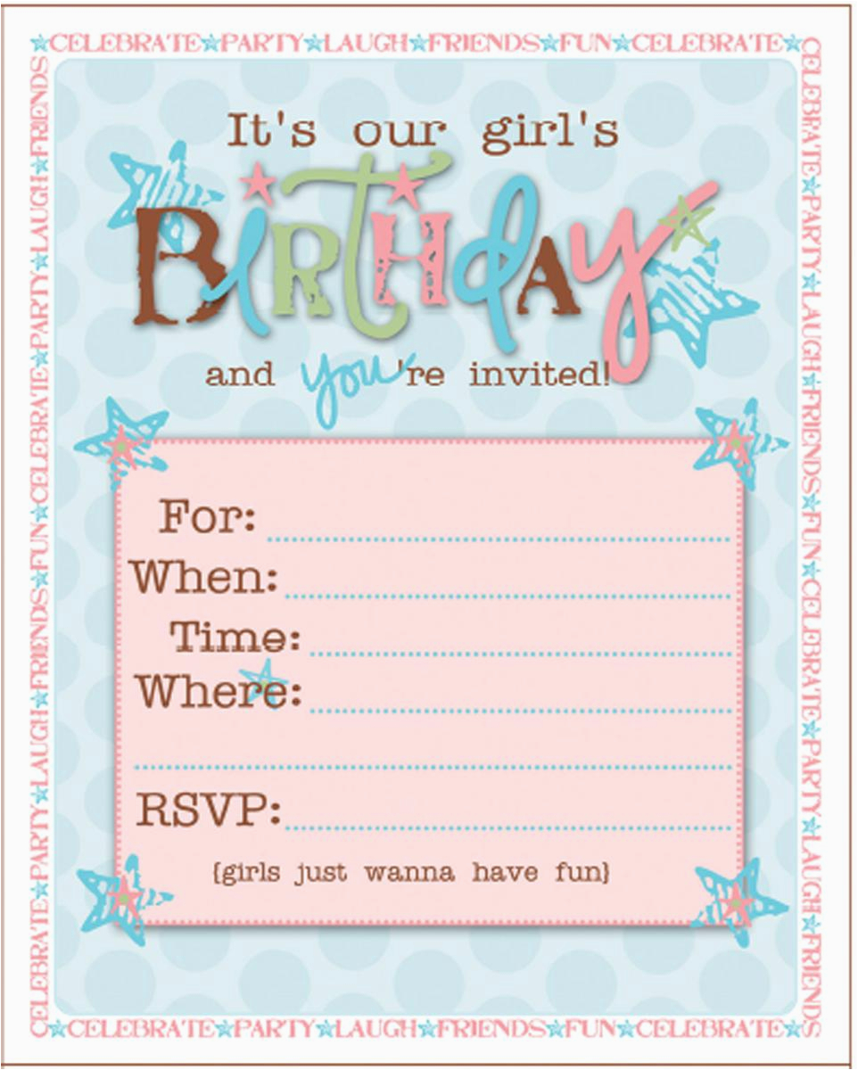 Free Printable Girl Birthday Invitations 21 Teen Birthday Invitations Inspire Design Cards