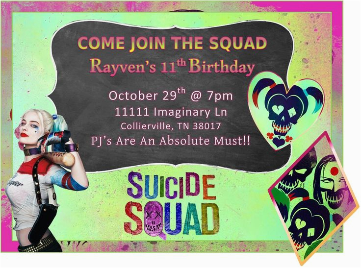 Free Printable Harley Quinn Birthday Invitations 36 Best Images About Suicide Squad On Pinterest Joker