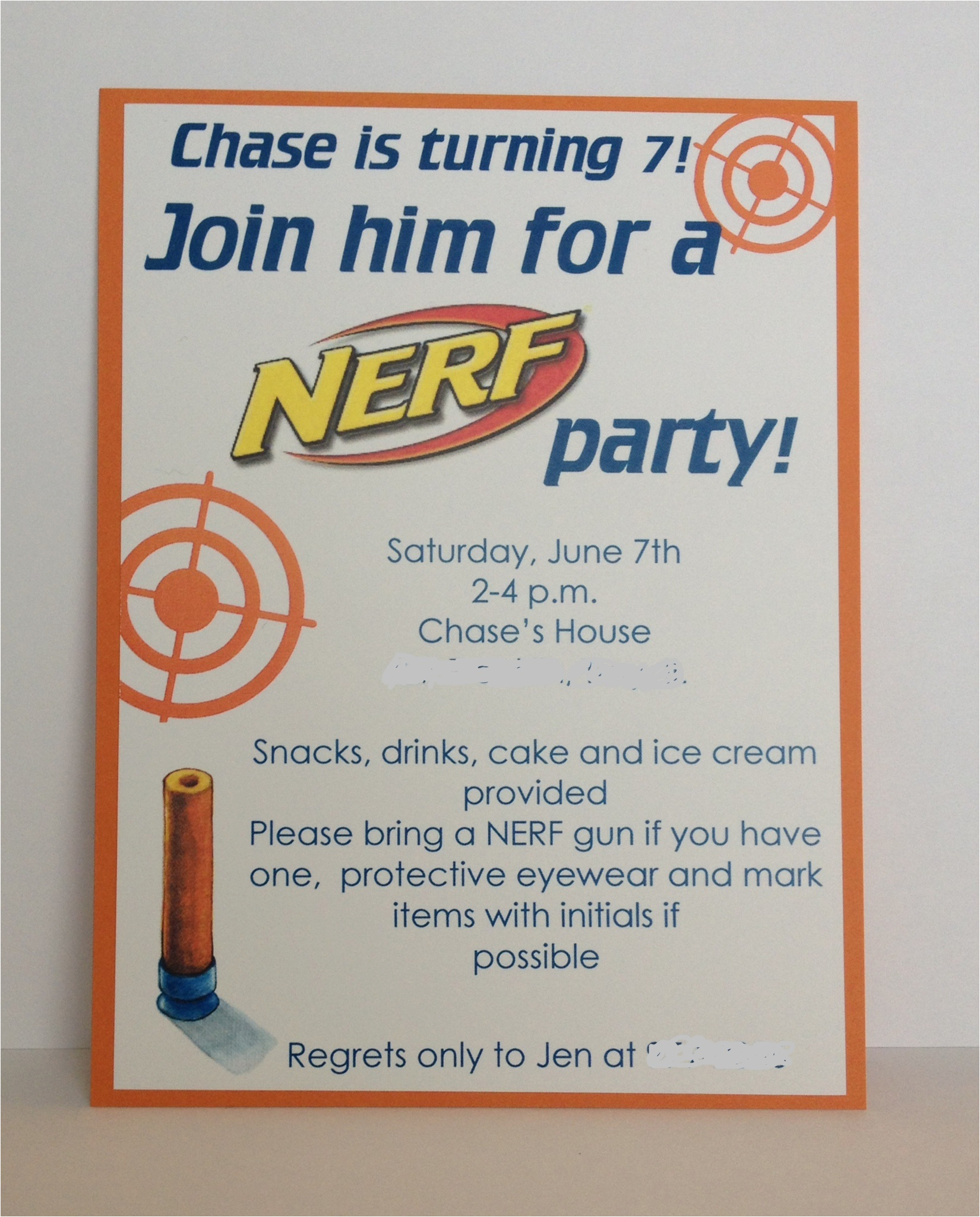 Free Printable Nerf Gun Birthday Invitations