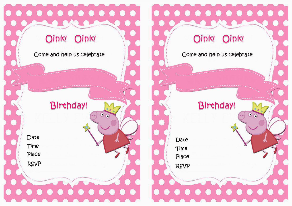 Free Printable Peppa Pig Birthday Invitations Peppa Pig Birthday Invitations Birthday Printable