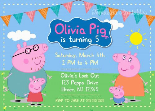 Free Printable Peppa Pig Birthday Invitations Peppa Pig Birthday Invitations Peppa Pig Birthday