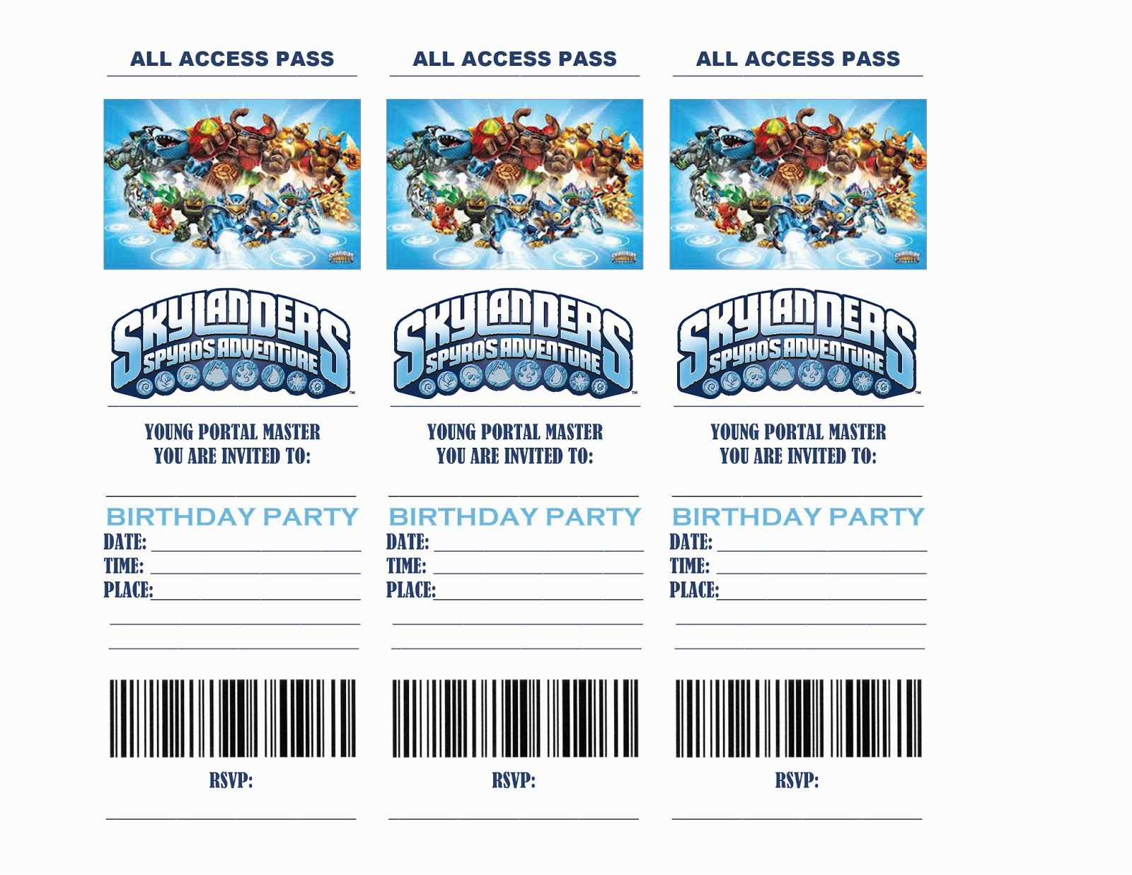 Free Printable Skylanders Birthday Invitations Skylanders Birthday Party Invitations Jen Severn