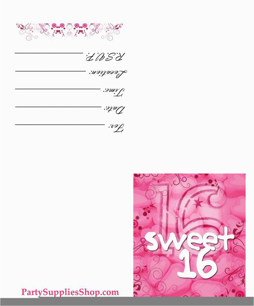 Free Printable Sweet 16 Birthday Party Invitations Sweet 16 Invitation Templates Free