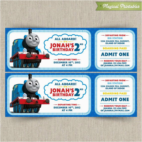 Free Printable Thomas the Train Birthday Invitations Thomas the Train Invitations