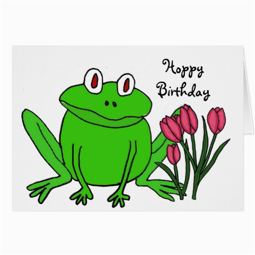 Frog Birthday Cards Free Ah Funny Frog Birthday Card Zazzle