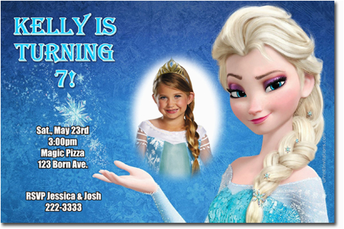 Frozen themed Birthday Invitation Cards Elsa Frozen Birthday Party Invitation Ideas Bagvania