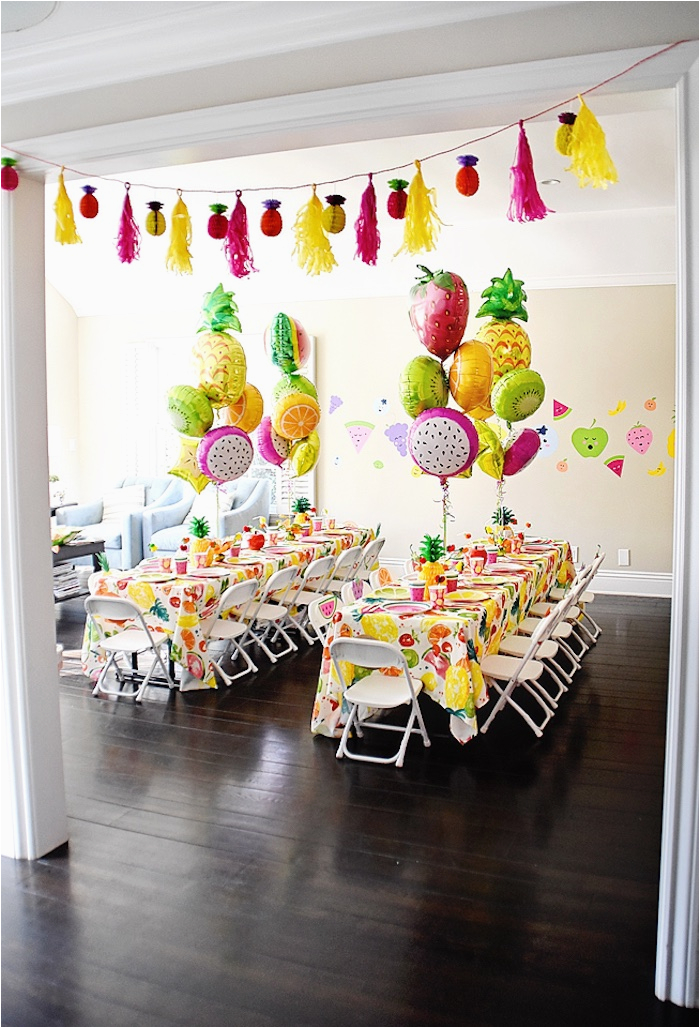 Fruit Decoration for Birthday Kara 39 S Party Ideas Colorful Tutti Frutti Birthday Party
