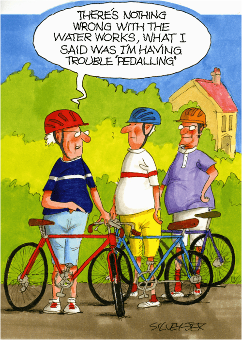 Funny Cycling Birthday Cards Funny Greeting Card Trouble Pedalling Wrinklies