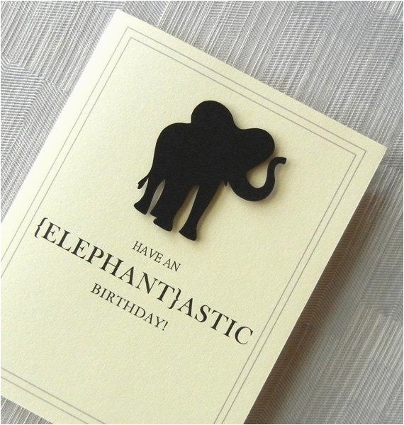 Funny Elephant Birthday Card Design Context Animal Greeting Cards