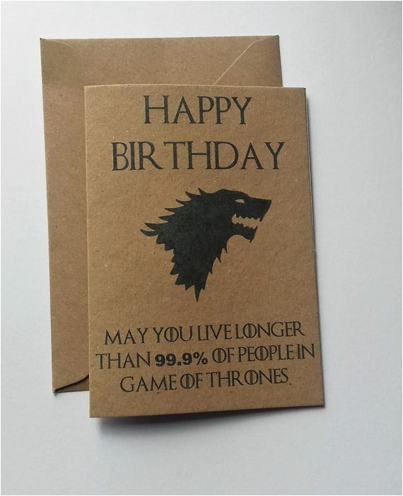 Game Of Thrones Happy Birthday Card Game Of Thrones Birthday Card House Stark