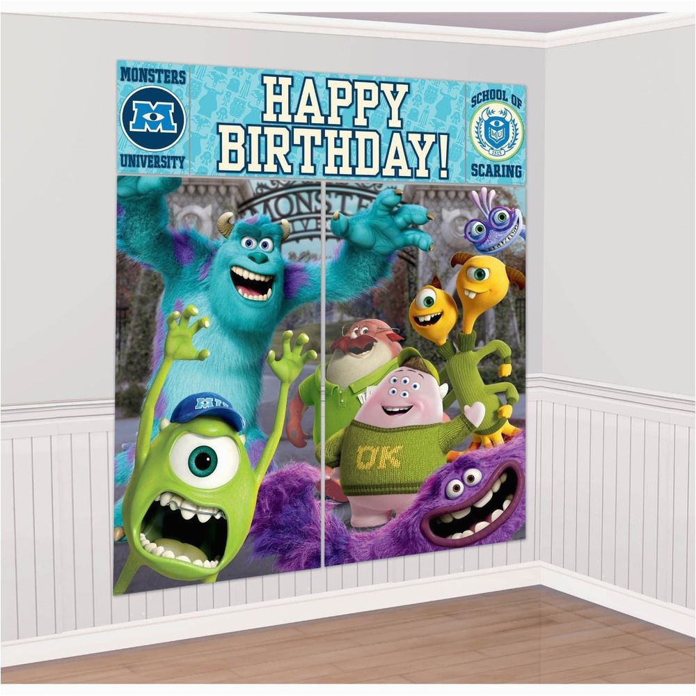 Giant Birthday Cards Walmart Monsters University Scene Setter Happy Birthday Party Wall