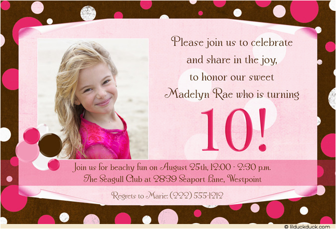 Girl Birthday Invitation Message 10th Birthday Party Invitation Wording Dolanpedia