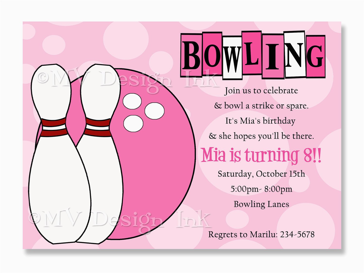 Girl Bowling Birthday Party Invitations Bowling Party Invitations Templates Ideas Bowling Party