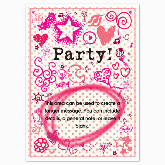 Girly Birthday Invitation Templates Girly Party Invitations Cards On Pingg Com