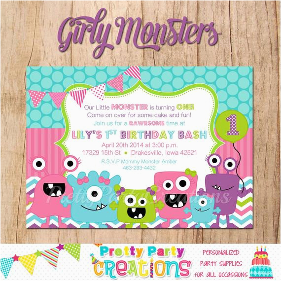 Girly Birthday Invitations Free Printable Girly Monsters Birthday Invitation You Print by Pretty
