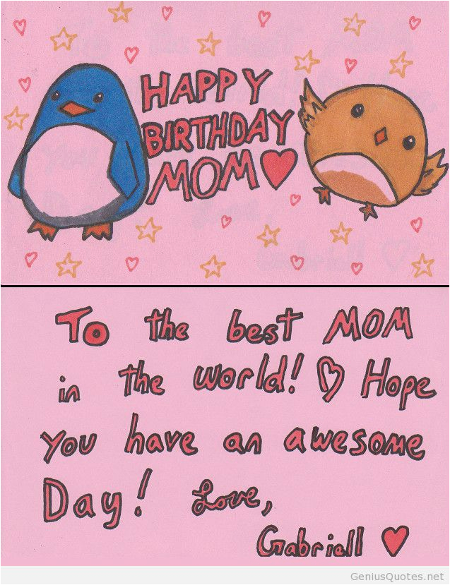 Good Birthday Card Sayings Happy Birthday Mom Quotes Quote Genius Quotes