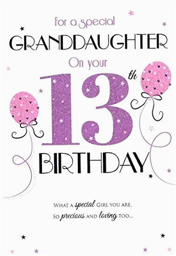 Granddaughter 13th Birthday Card Icg Sister 70th Birthday Card Big Pink Purple Lilac