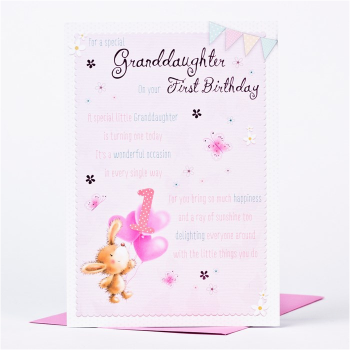 Granddaughter 1st Birthday Card Verses 1st Birthday Card for A Special Granddaughter Only 89p