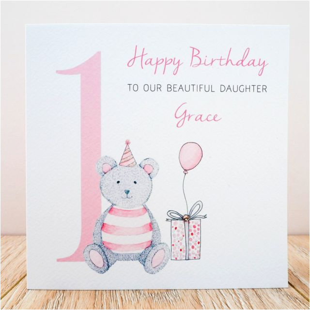 Granddaughter First Birthday Card Personalised Handmade Personalised 1st Birthday Card Niece Daughter Granddaughter First Birthday Card Personalised Handmade Personalised 1st Birthday Card Niece Daughter