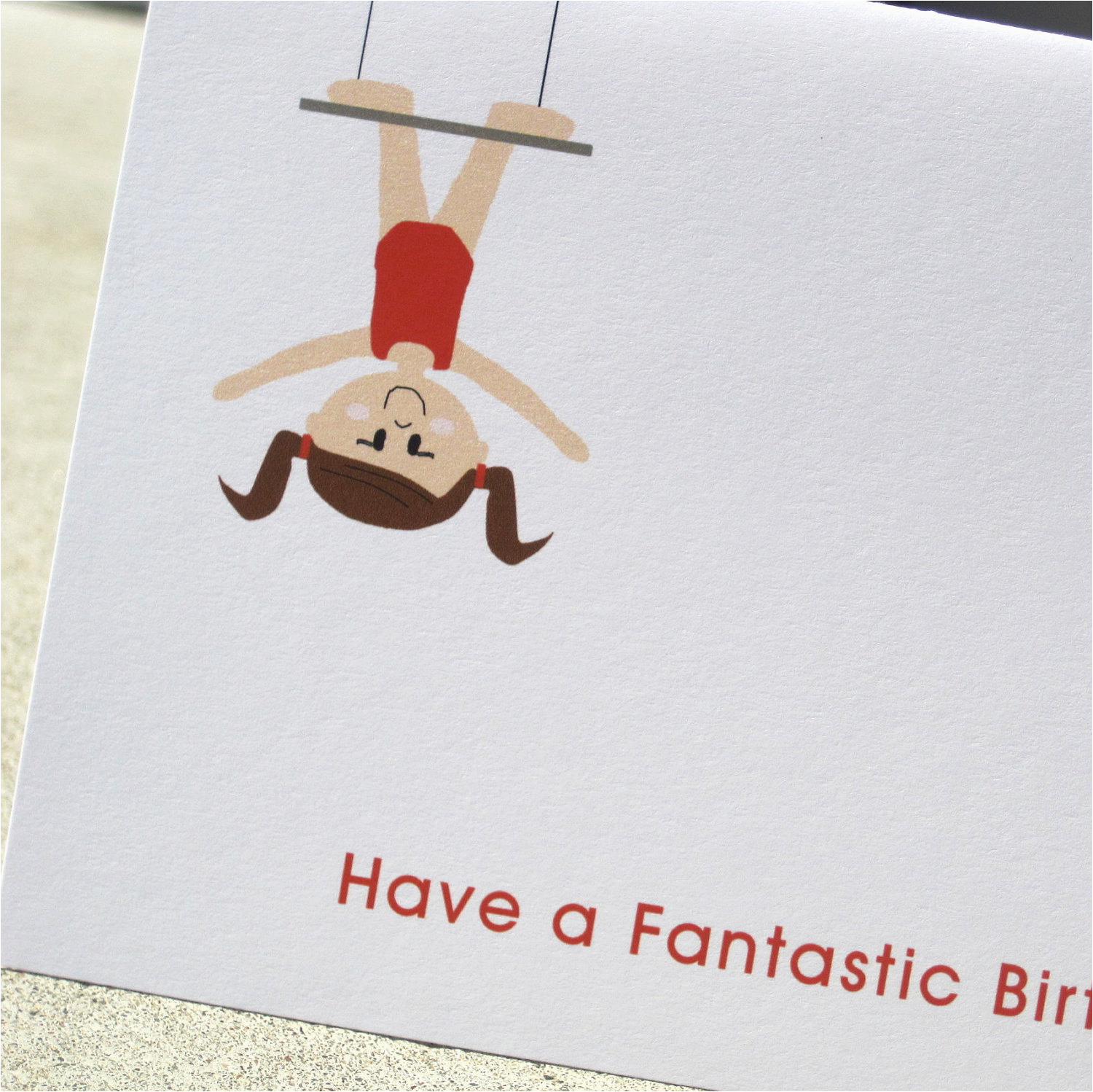 Gym Birthday Card Etsygreetings Handmade Cards Gymnastics Birthday Card