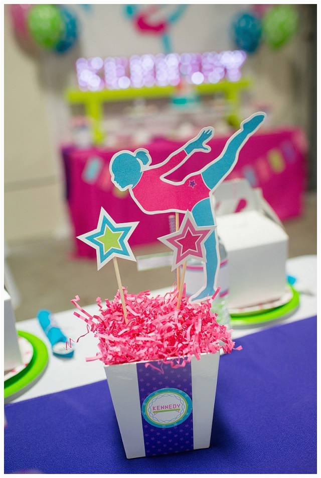 Gymnastics Birthday Party Decorations A Bright and Colorful Gymnastics Birthday Party anders